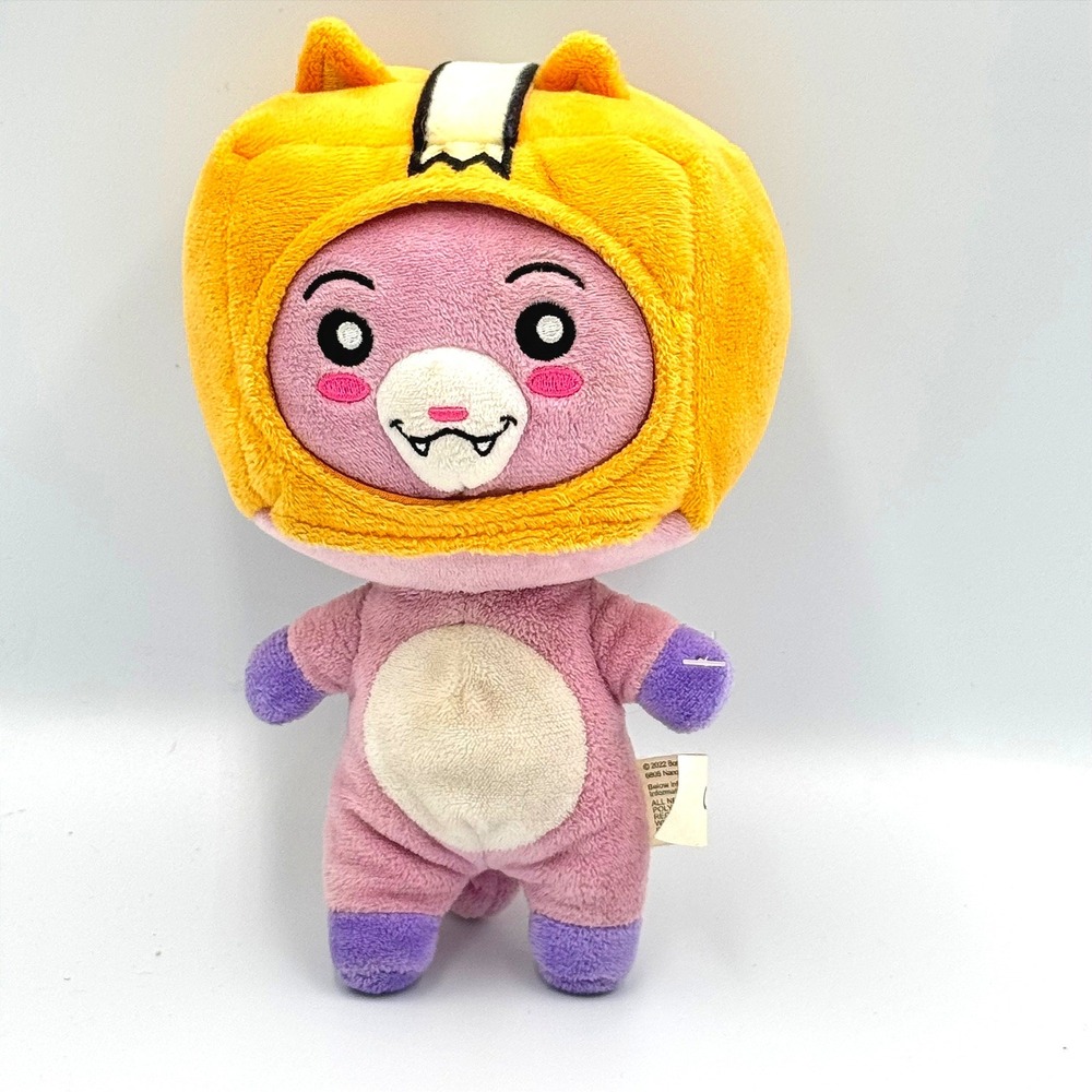 Bonkers Toys LankyBox Foxy Tiger Hood Plush 8 in Purple Orange